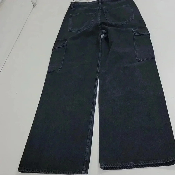 AGOLDE Minka Cargo Wide Leg Jeans In Spider - Picture 13 of 15